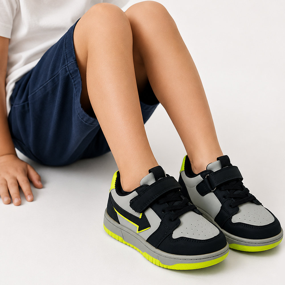 Кросівки для хлопчиків BBT Green and Grey Зелений, Сірий — дитяче взуття Kids Family. Фото 2