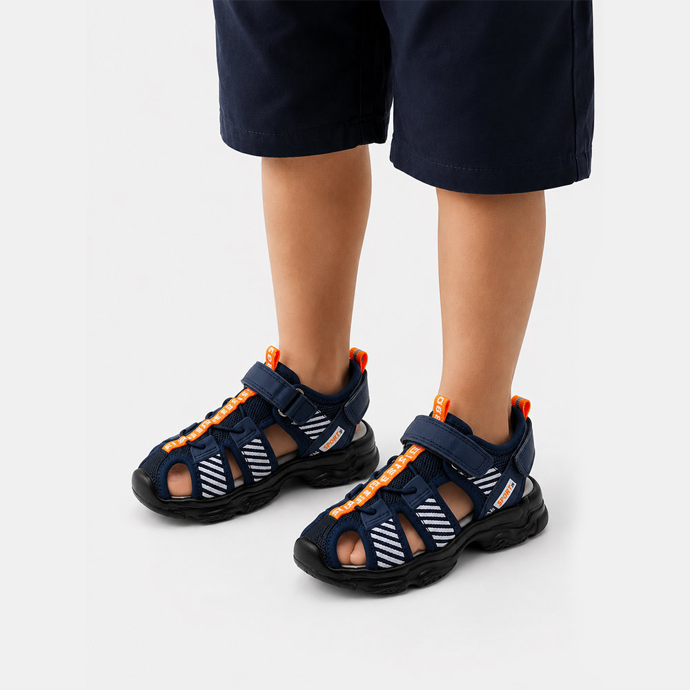 Босоніжки для хлопчиків Kimboo Blue&Orange Синій — дитяче взуття Kids Family