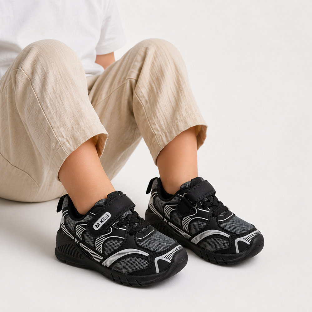 Дитячі кросівки Black Baby Steps Чорний — дитяче взуття Kids Family