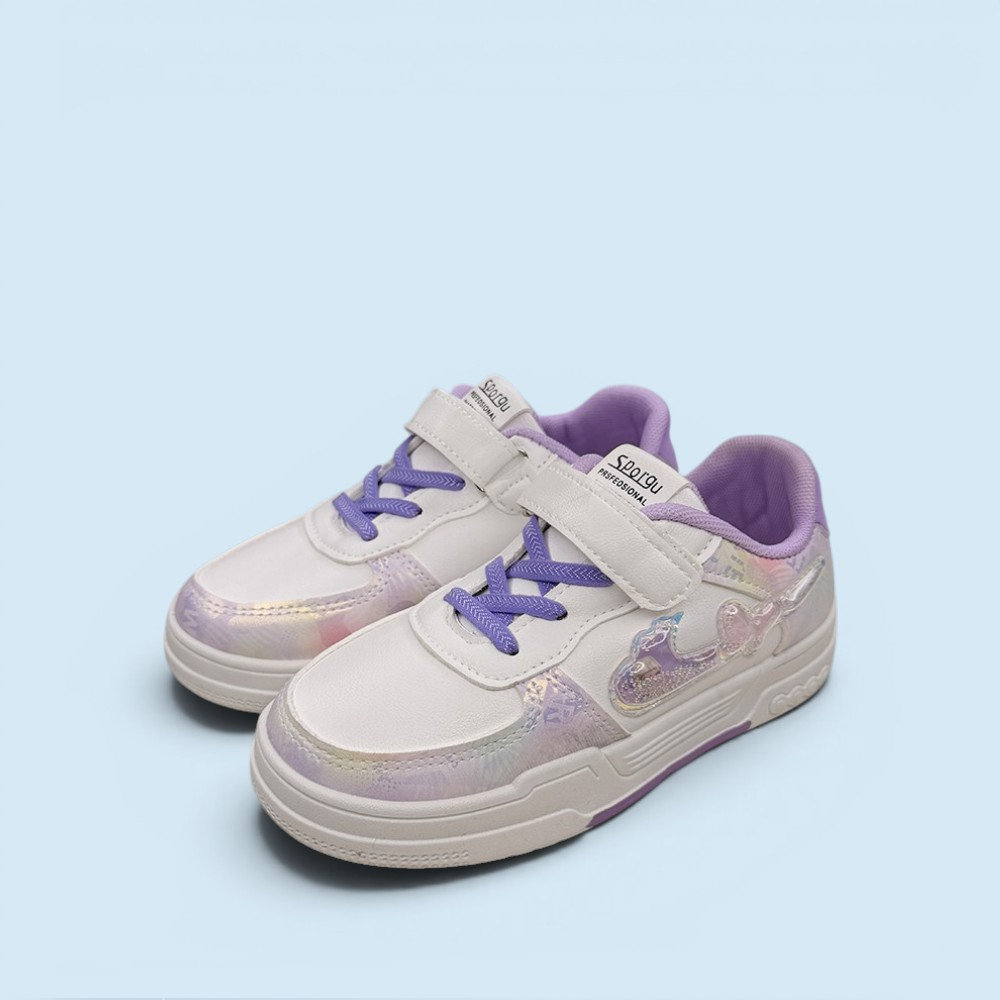 Кросівки для дівчаток White&Purple Білий — дитяче взуття Kids Family. Фото 3