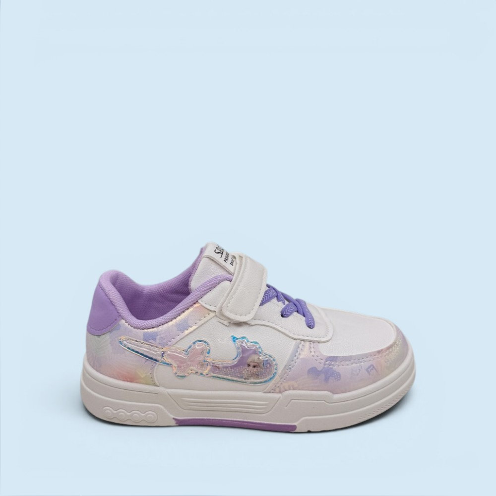 Кросівки для дівчаток White&Purple Білий — дитяче взуття Kids Family