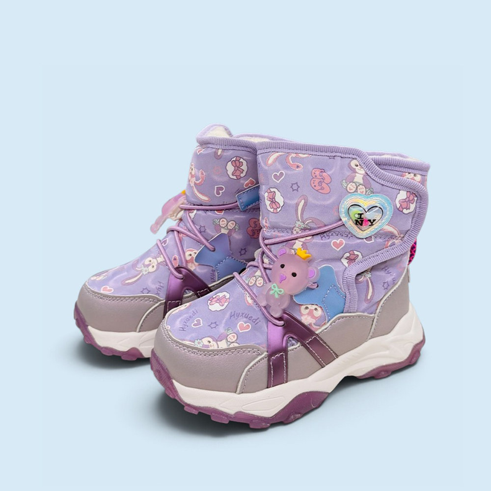 Зимові дутики для дівчаток Paliament Purple Heart Фіолетовий — дитяче взуття Kids Family. Фото 3