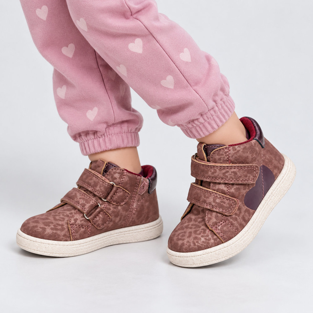 Демісезонні черевики для дівчаток Leo dark pink Рожевий — дитяче взуття Kids Family. Фото 2